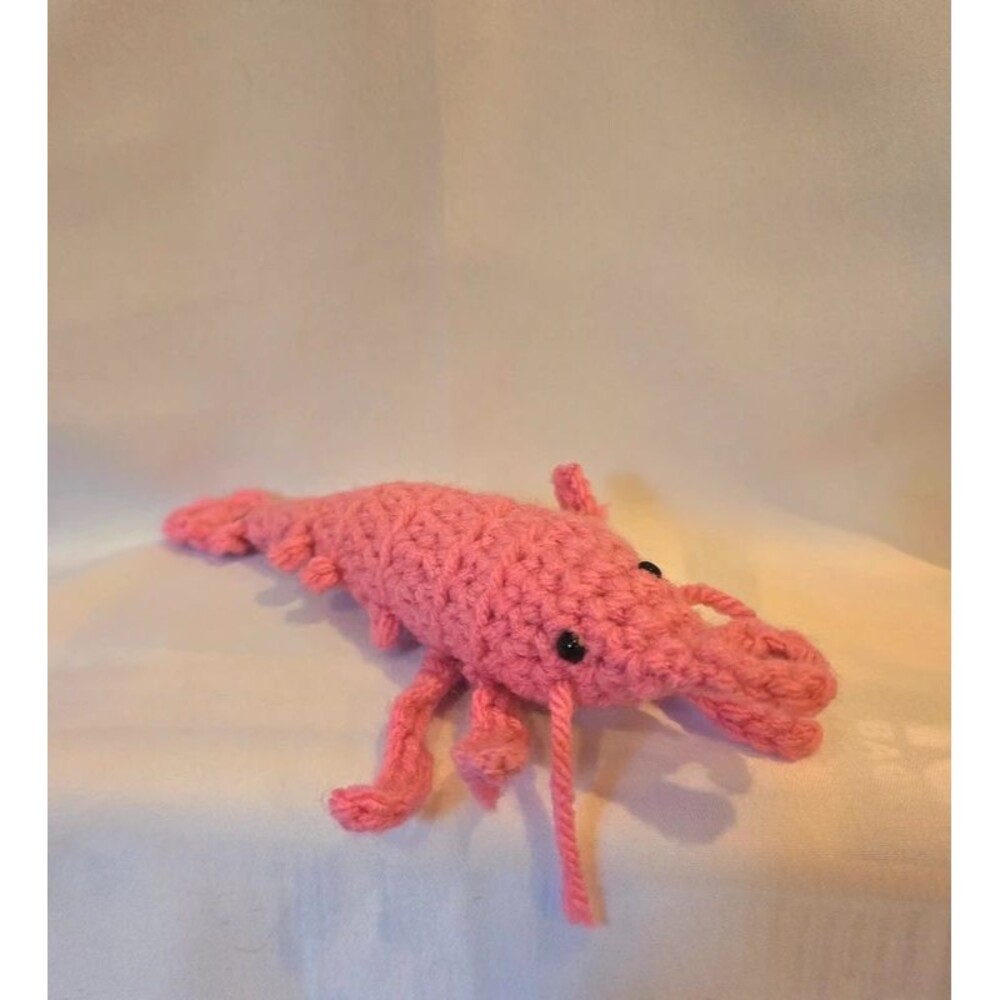 Crocheted shrimp